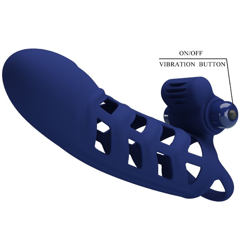 Gaine Pénis Vibrante Pretty Love Silicone Bleu - Pretty Love