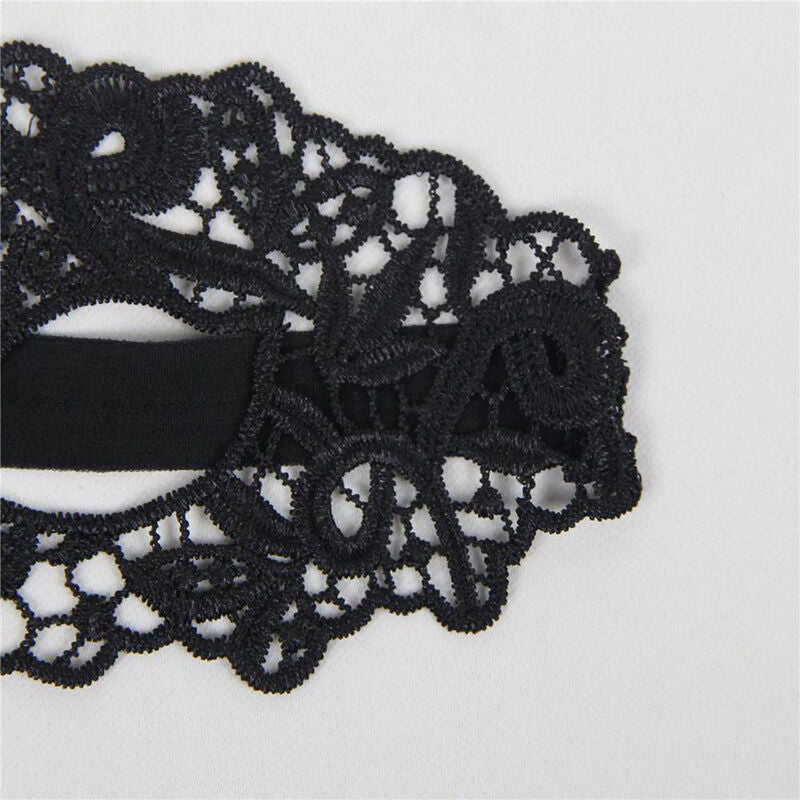 Masque Érotique en Dentelle Noire - Queen Lingerie - QUEEN LINGERIE