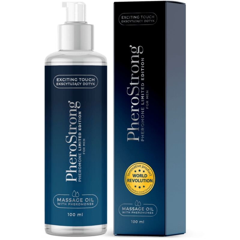 PheroStrong - Huile de massage aux Phéromones Hommes Édition Limitée - 100ml
