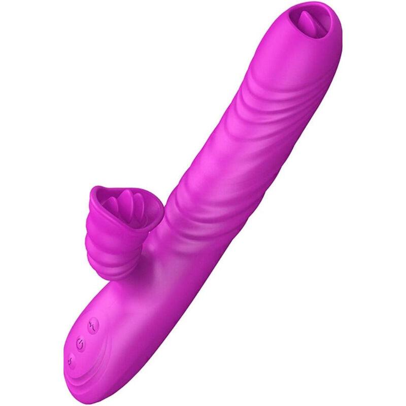 Vibrateur Multifonction Angelia Double Langue Chaleur Violet - Armony - Armony