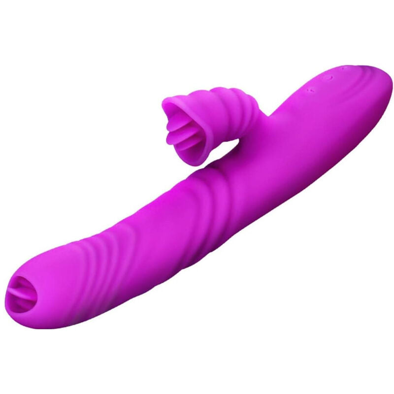 Vibrateur Multifonction Angelia Double Langue Chaleur Violet - Armony - Armony