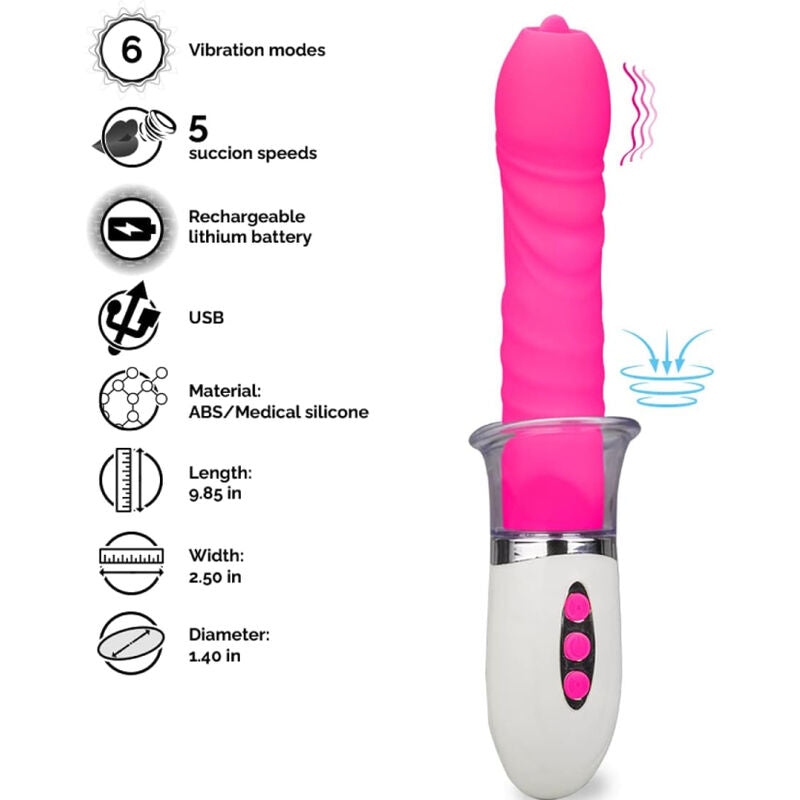 Vibromasseur Liberty Fuchsia avec Langue - Armony - Armony