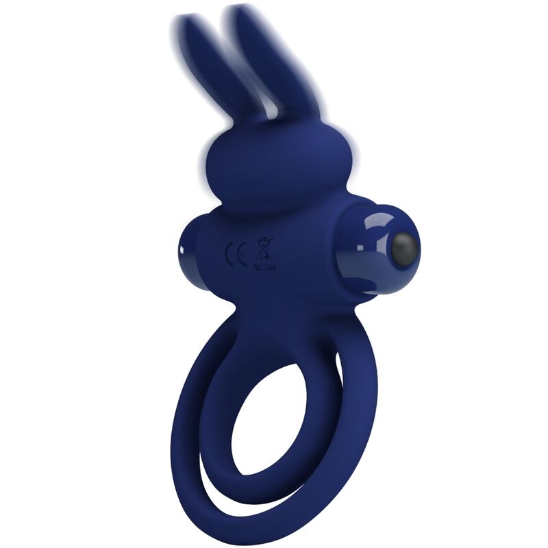 Anneau Pénien Vibrant Darey Double Lapin Bleu - Pretty Love