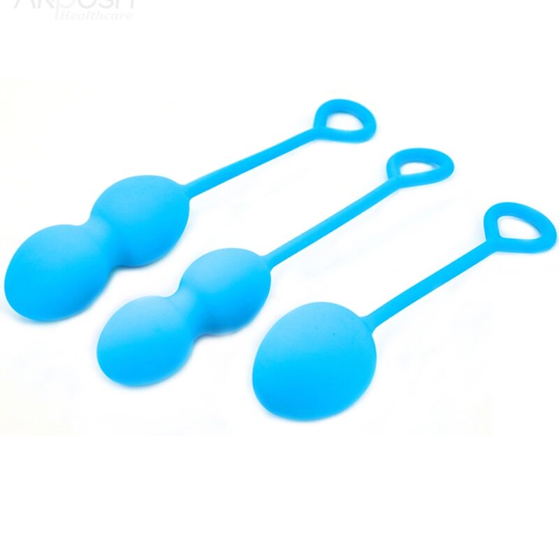 Armony – Kit de 3 Boules de Geisha Bleues en Silicone Renforcement du périnée