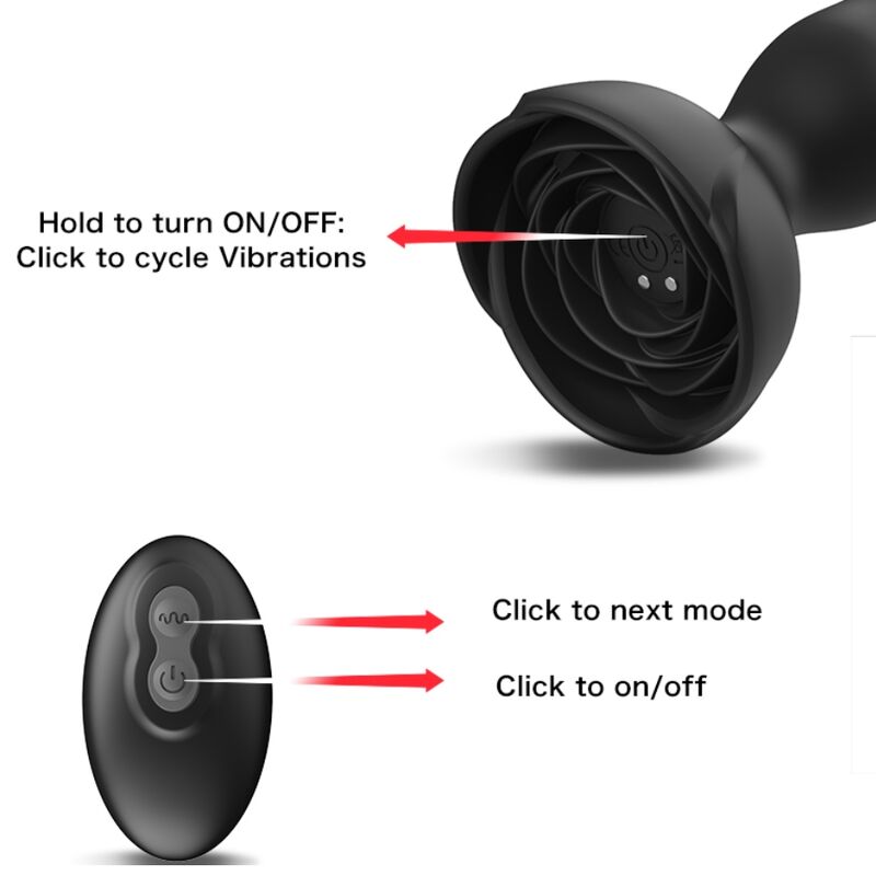 Armony - Vibromasseur Plug Anal avec Télécommande Noir