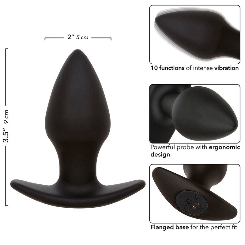Plug Anal Vibrant Rock Bottom Perfect Probe Noir - CalExotics