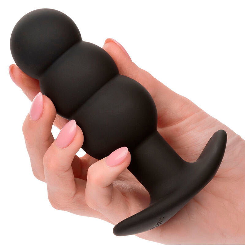 Plug Anal Vibrant Rock Bottom Perlé Noir - CalExotics