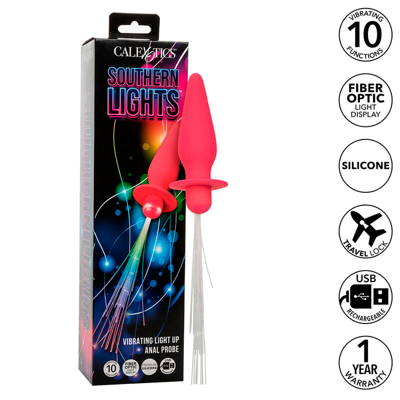 Plug Anal Vibrant Lumineux Southern Lights Rose - CalExotics