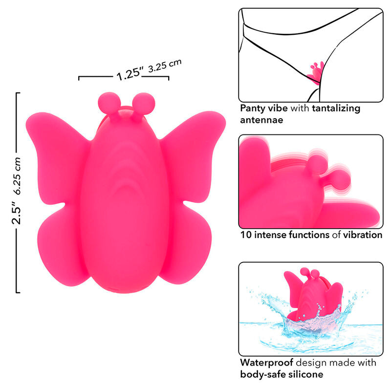 Vibromasseur Culotte Neon Vibes Flutter Vibe Rose - Calexotics