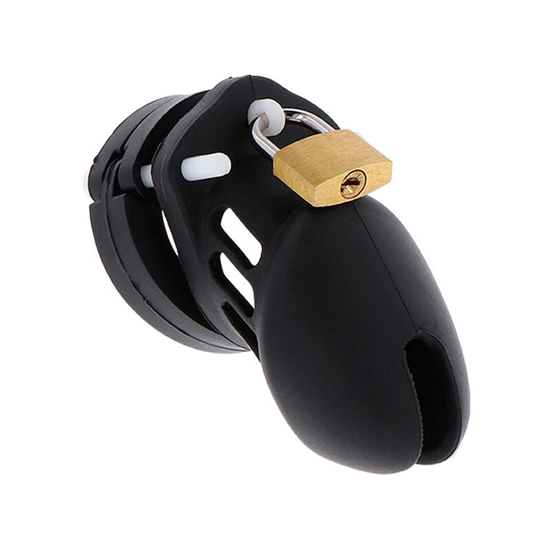 Hidden Desire - Cage de chasteté pour homme en silicone noire - Taille S