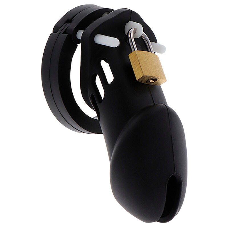 Hidden Desire - Cage de chasteté pour homme en silicone noire - Taille L