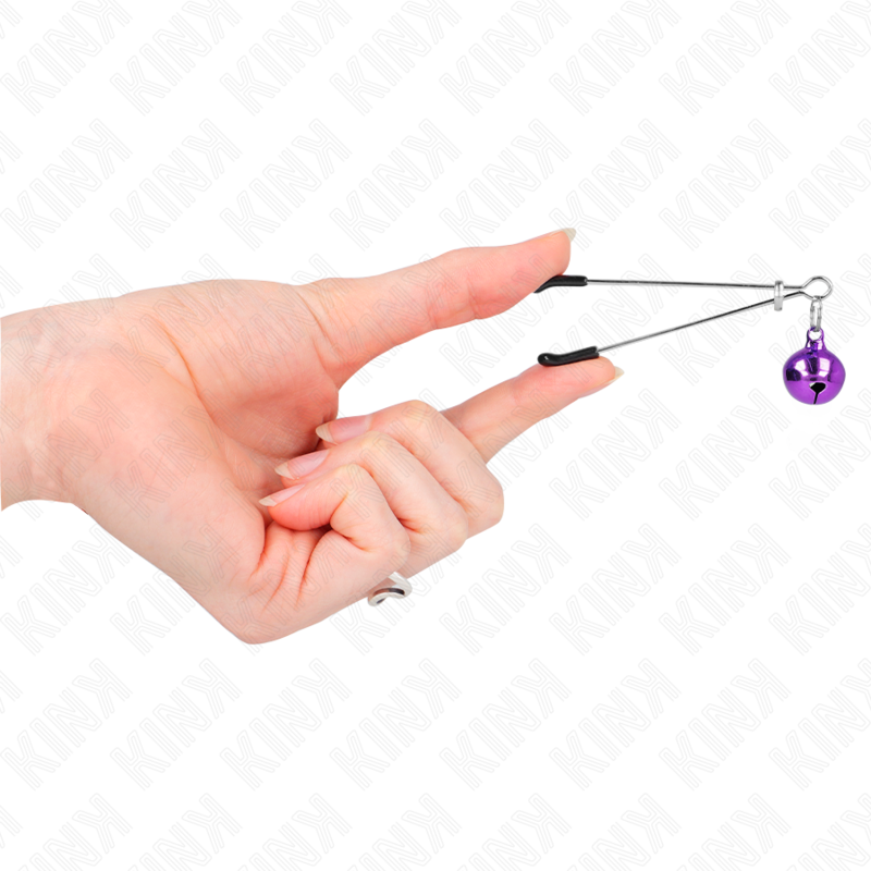 KINK – Pinces à tétons réglables avec clochette violette