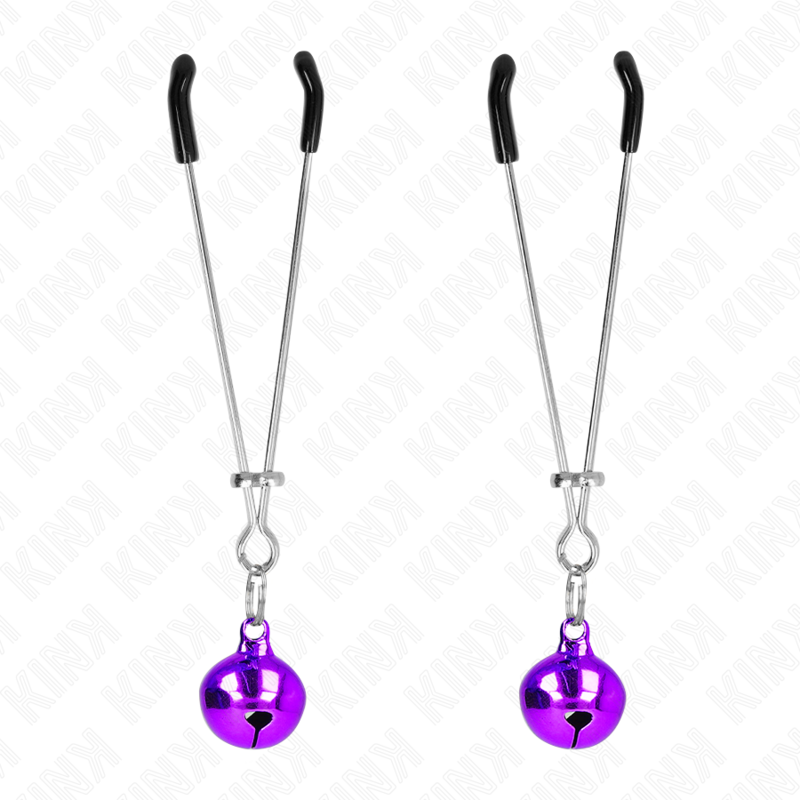 KINK – Pinces à tétons réglables avec clochette violette