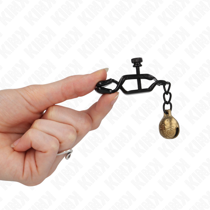 KINK – Pince à Seins Noir avec clochettes