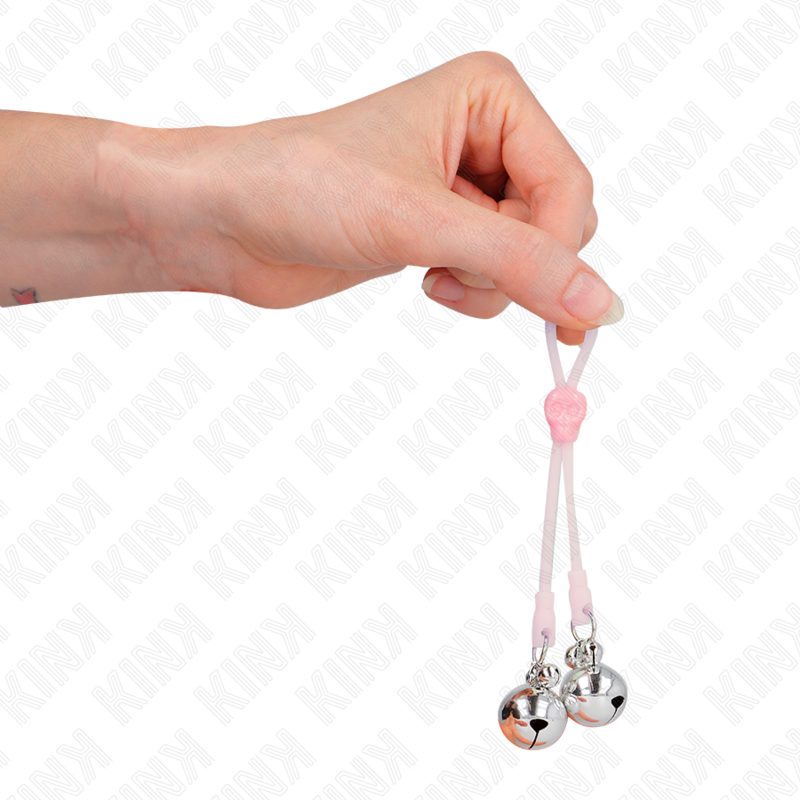 KINK – Pince à tétons avec cloches Rose