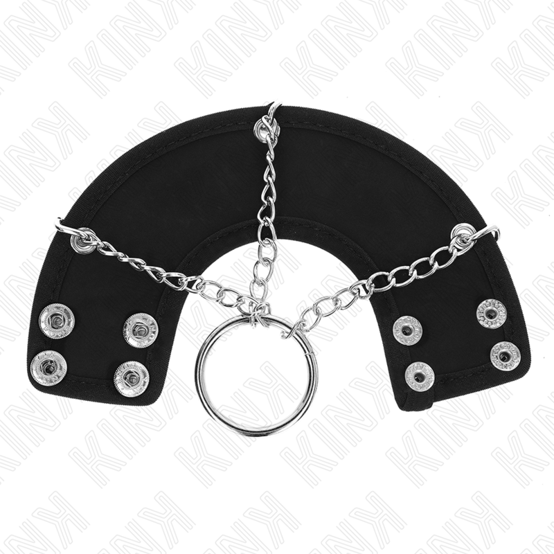 Anneau Pénien Métal Chaîne avec Ceinture Cuir 4-7cm - KINK - KINK RING POWER