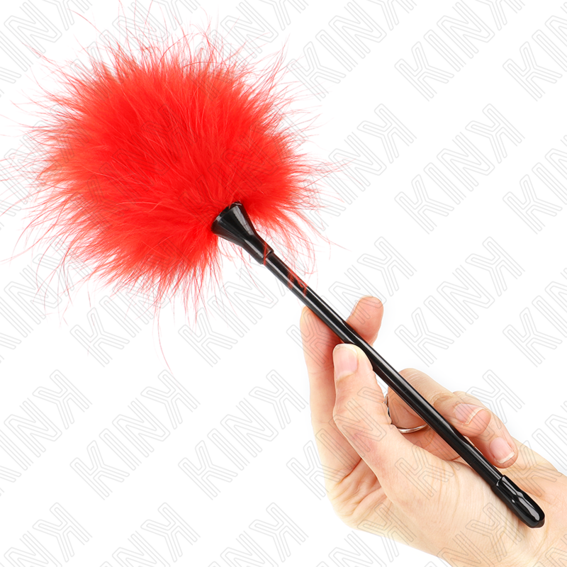 Plumeau Sensuel KINK Tickle Rouge 27cm - KINK - KINK IMPACT & TOUCH