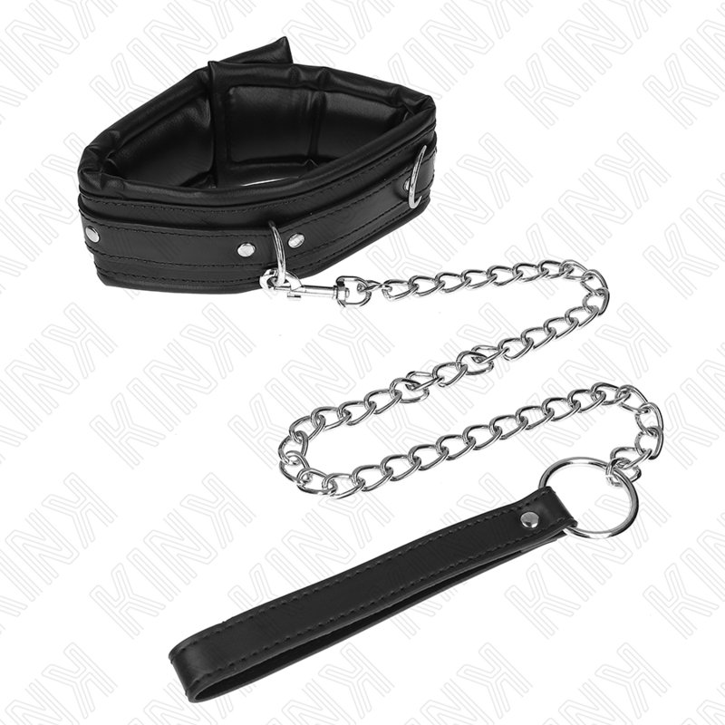 Collier BDSM Lourd avec Laisse 65cm Réglable - KINK - KINK COLLAR & GAG