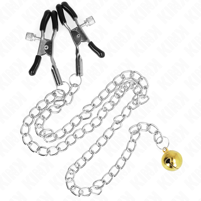 KINK - Pince à Tétons réglable avec clochette - 30 cm
