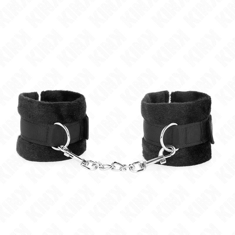 Menottes BDSM Débutant Fourrure Noir 30x7cm - KINK - KINK WRIST RESTRAINT