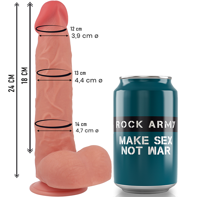Gode Réaliste Raptor Silicone Liquide 24cm - Rockarmy
