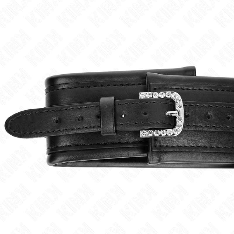 Collier BDSM avec Bracelet à Boucle Brillante 65cm - KINK - KINK COLLAR & GAG