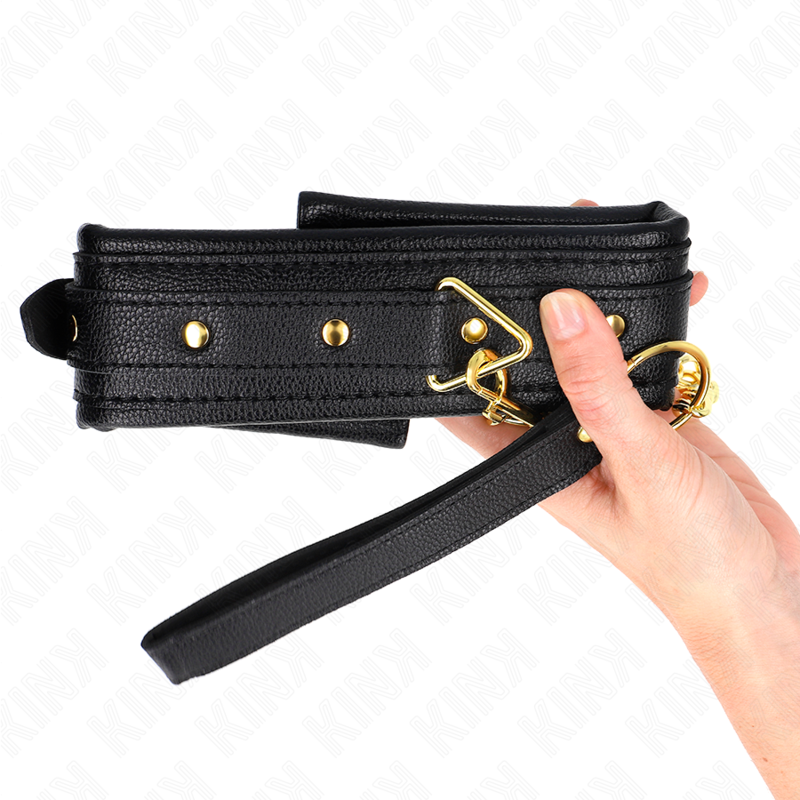 Collier Bondage avec Bracelet Imitation Cuir Réglable - Kink - KINK COLLAR & GAG