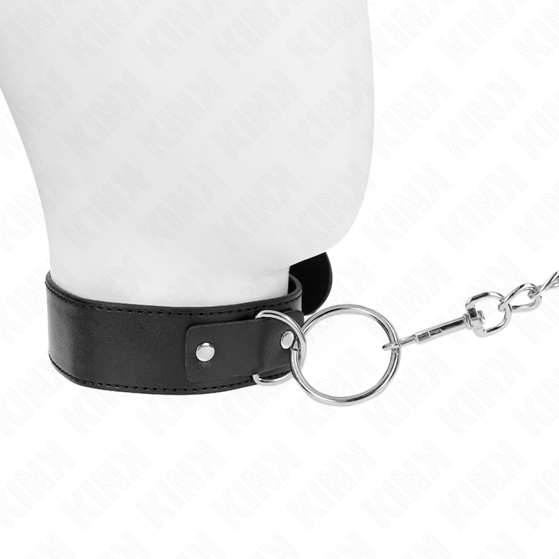 Collier BDSM Basic avec Laisse Modèle 4 Réglable 36-43cm - KINK - KINK COLLAR & GAG