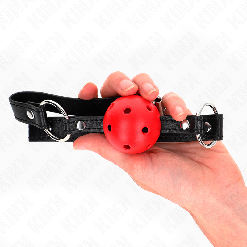Gag Boule Creuse Dur Rouge 4,5 cm Modèle 1 - KINK