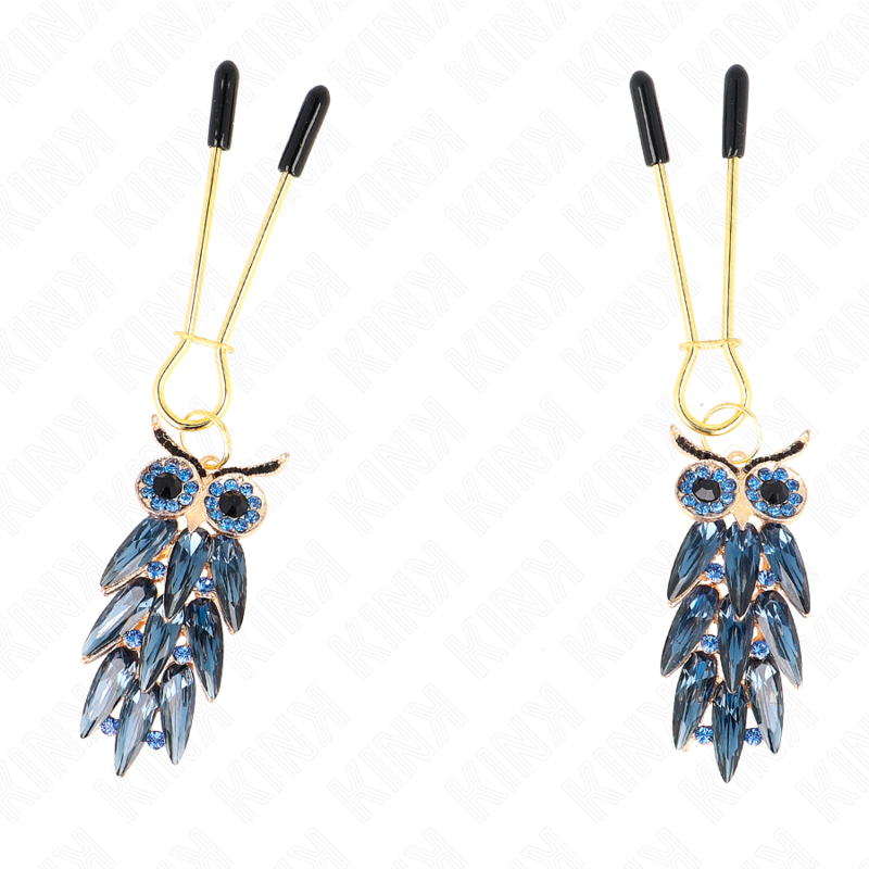 KINK – Pinces à seins réglables avec pendentif chouette