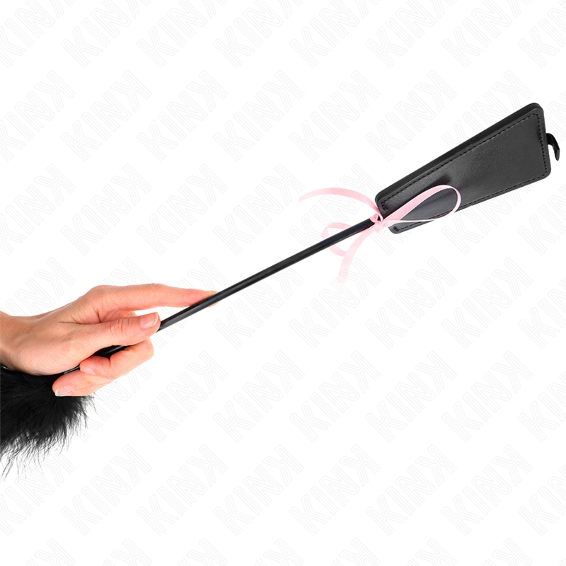 Plumeau Érotique Plumes Chatouillantes Nœud Rose 49cm - KINK - KINK IMPACT & TOUCH