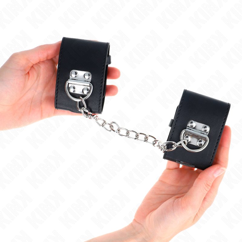 Menottes KINK Appui-Poignets avec Chaîne 30cm Noir - KINK WRIST RESTRAINT