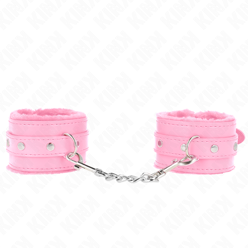 Menottes BDSM Doublées Fourrure Premium Rose - KINK - KINK WRIST RESTRAINT