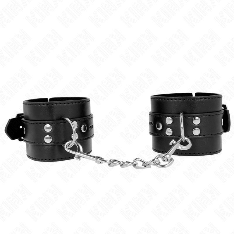 Manchettes BDSM Appui-Poignets Noir Réglable 17-28cm - KINK - KINK WRIST RESTRAINT