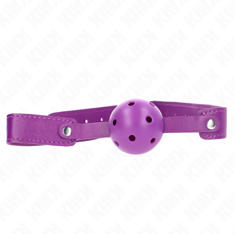 Balle gag respirant violet 4,5 cm - Kink - KINK COLLAR & GAG