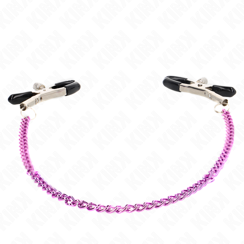 KINK – Pinces à tétons chaîne en métal Violet - 30 cm