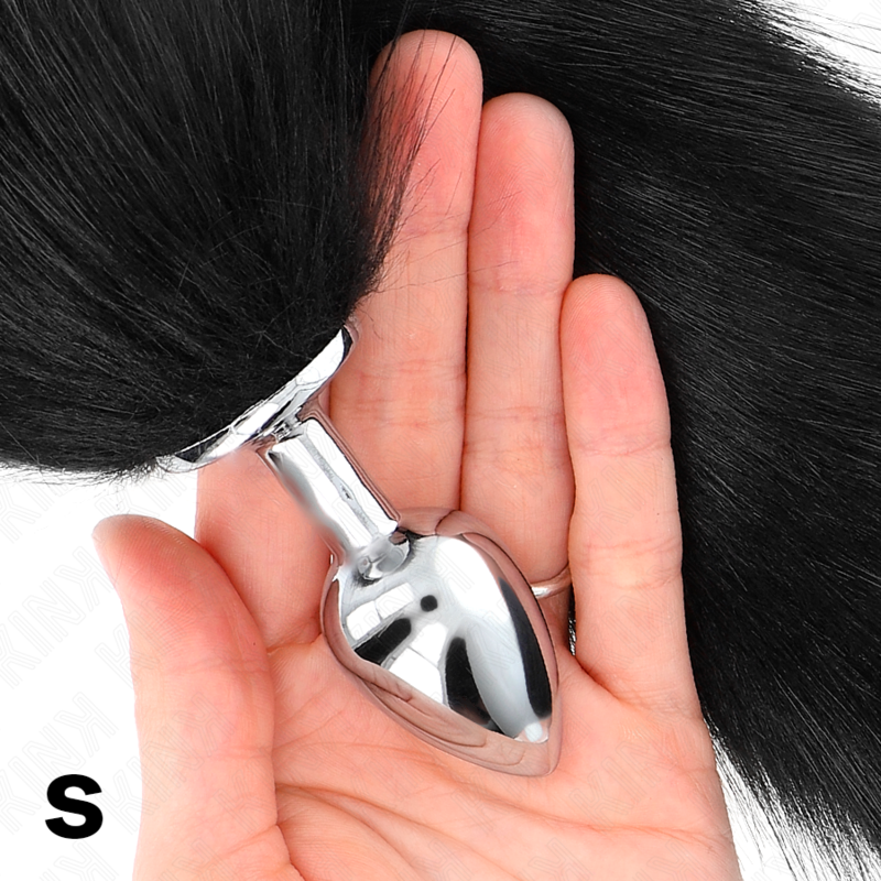 Plug Anal Queue de Renard Synthétique Noir 40 cm Taille S - KINK