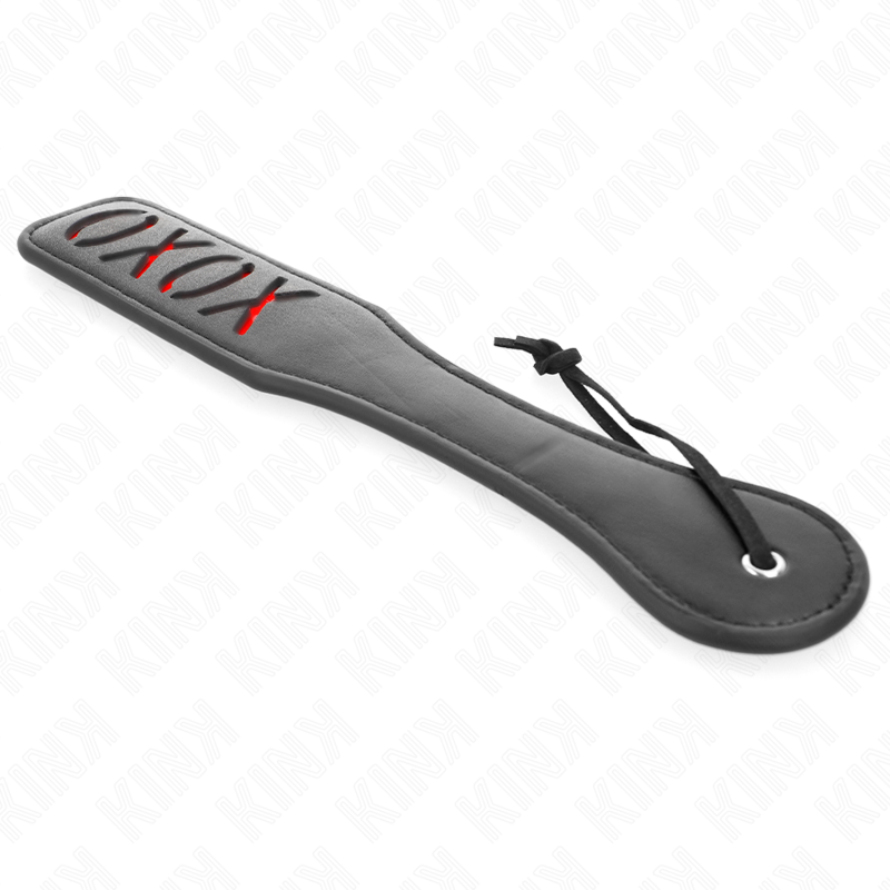 KINK - Tapette BDSM Noir avec Inscription "XOXO" - 32 cm