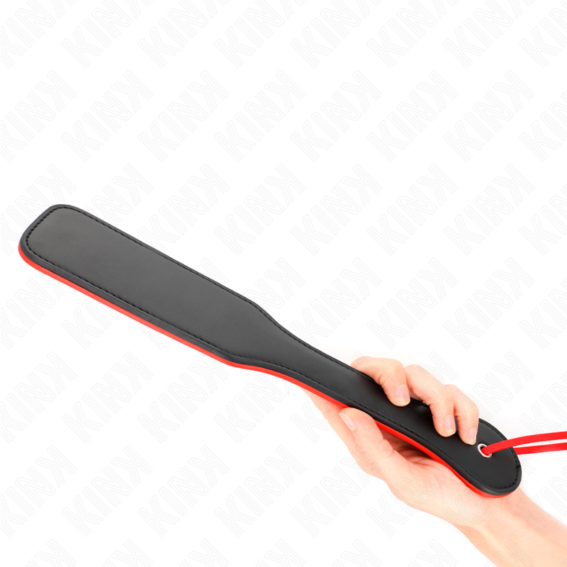 KINK - Tapette BDSM Double Face Rouge et Noir - 32 cm