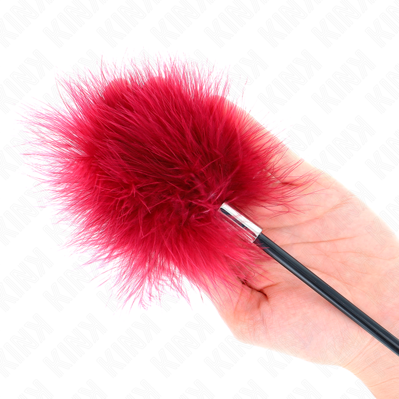 Plumes chatouilleuses avec palette rose 8 cm - Kink - KINK IMPACT & TOUCH