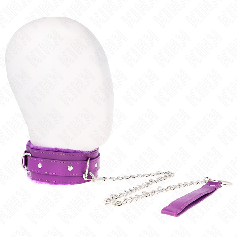 Collier BDSM avec Laisse 65cm Violet Restrictions - KINK - KINK COLLAR & GAG