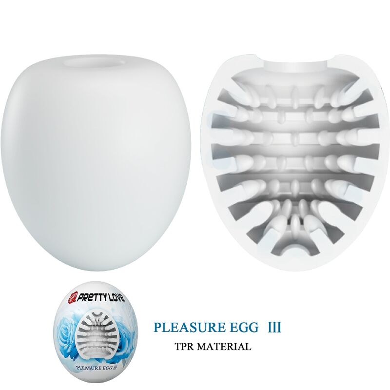 Masturbateur Masculin Pretty Love Blanc d'Oeuf TPR - Pretty Love