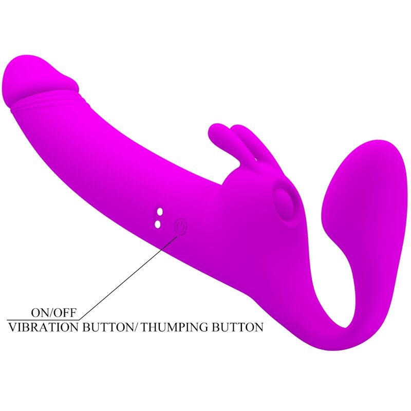 Gode-ceinture Sans Harnais Zanini Violet - Pretty Love
