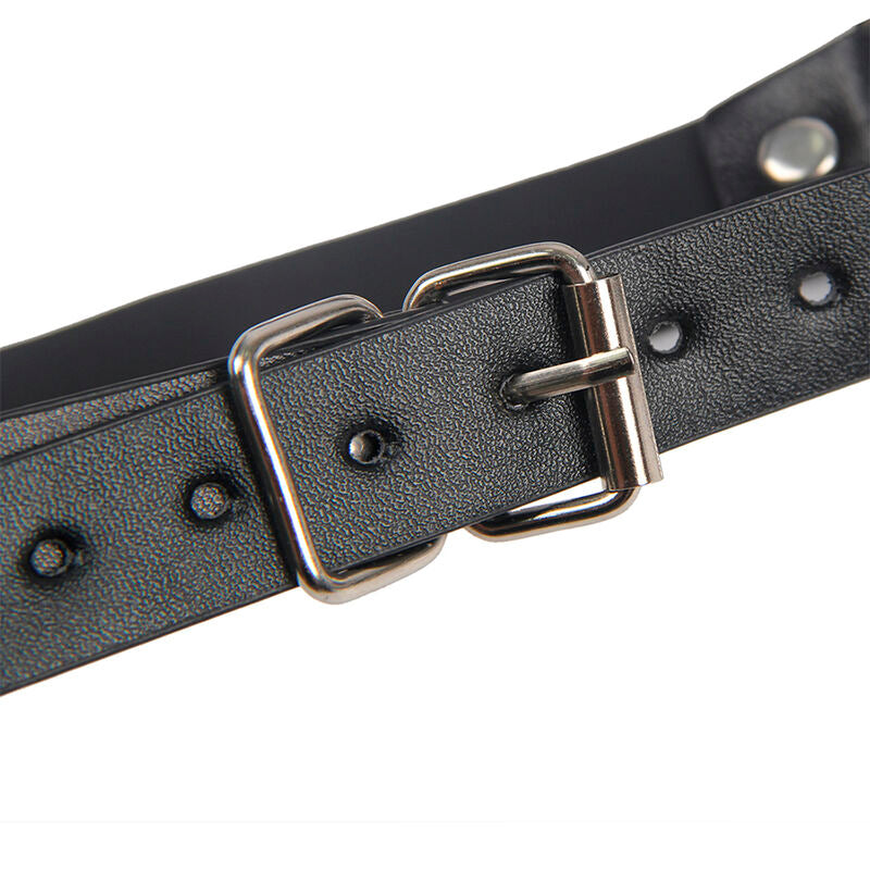 Subblime – Pinces à seins avec cuir bondage noires - Taille unique