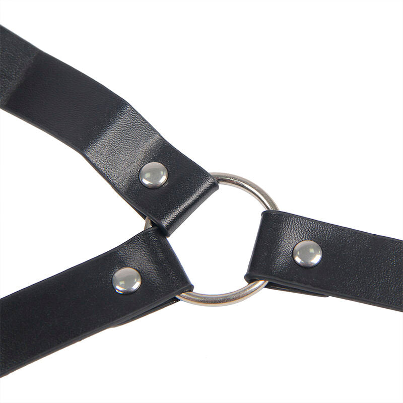 Subblime – Pinces à seins avec cuir bondage noires - Taille unique