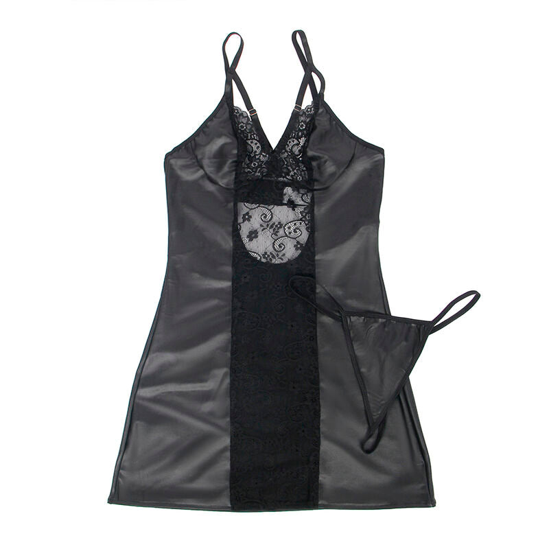 Robe + string en cuir noir taille L/XL - Subblime - SUBBLIME DRESSES