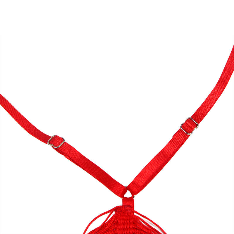Robe à bretelles et string rouge S/M - Subblime - SUBBLIME SETS
