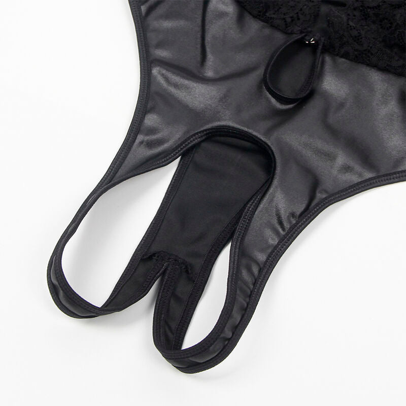 Body sexy avec porte-jarretelles noir S/M - Subblime - SUBBLIME BODYSTOCKINGS