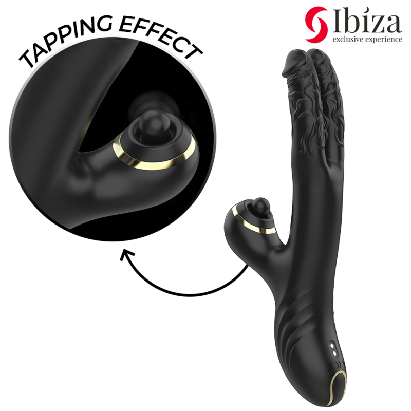 Vibromasseur Two Dragons Double Stimulation Noir - Ibiza