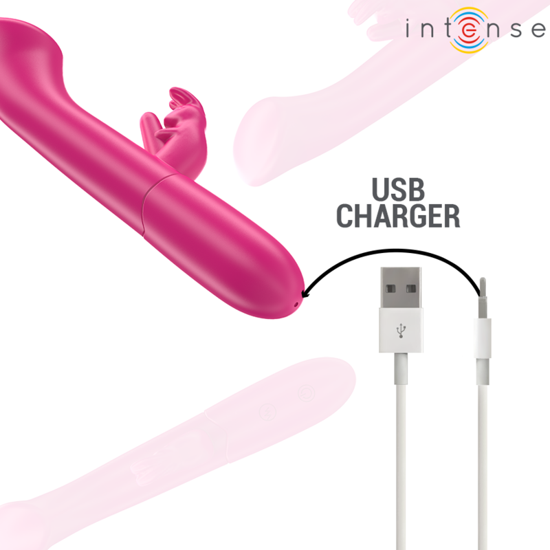 Vibromasseur Rabbit Julieta 18,6 cm Rose - Intense